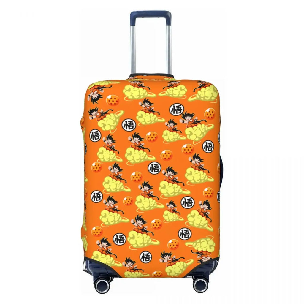 Vintage Kid Goku Dragon Ball Suitcase Cover Travel Flight Elastic Luggage Supplies Protection