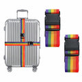 1/2 pcs Suitcase Belts, Adjustable Luggage Straps, Bright Colors Travel Packing Straps with Quick Release Buckle (Rainbow)