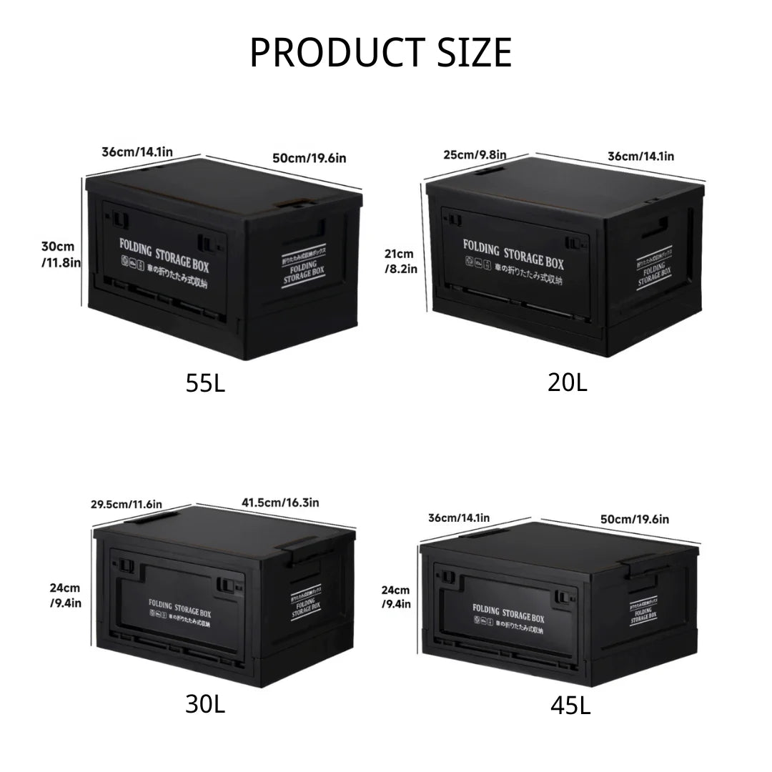 WESTTUNE Camping Storage Box 20L 30L 45L 55L Large Capacity Folding Storage Bin Portable Outdoor Car Picnic Travel Container