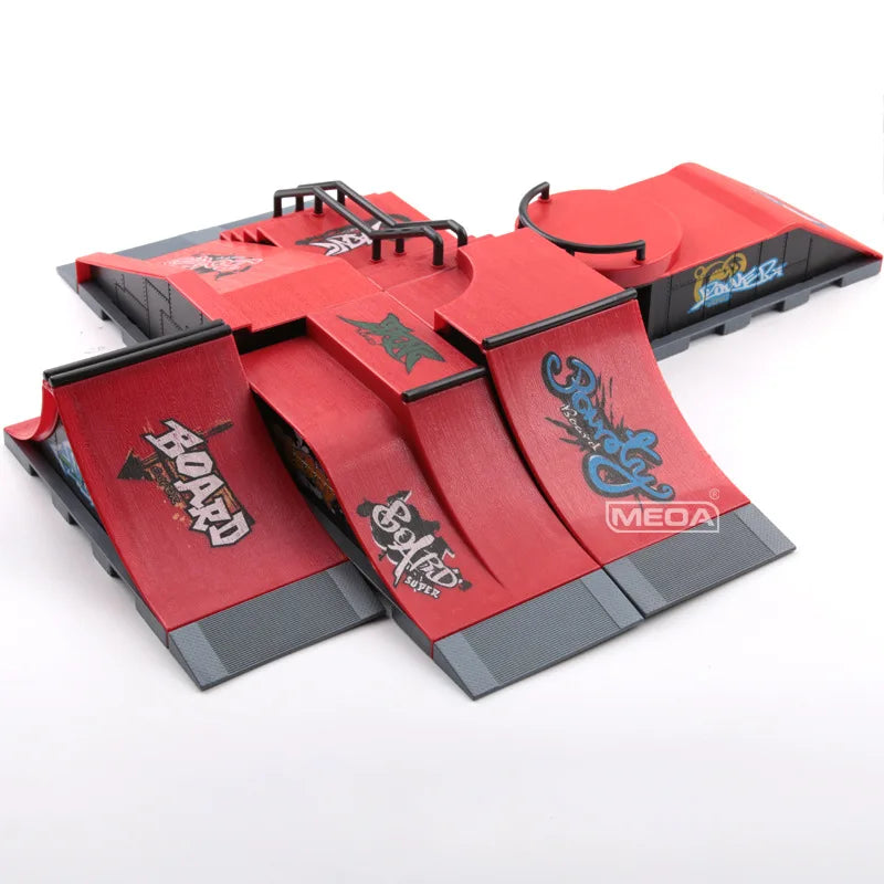 Professional Finger Skateboard DIY Skate Park Ramp Parts Tech Deck Scene Venue Combination Sets Novelty Toys Gift For Kids Child