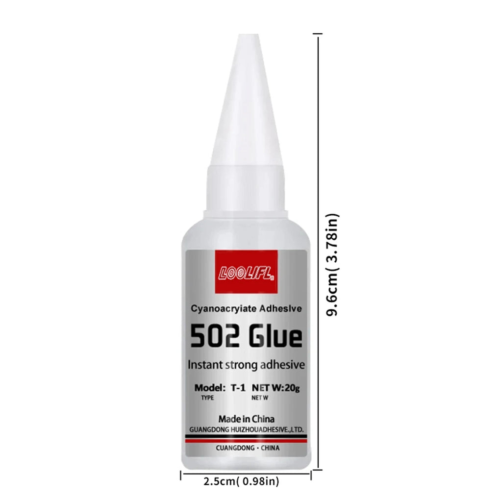 LOOLIFL-1-5pcs 502 Super Glue Instant Quick-drying Cyanoacrylate Adhesive Leather Rubber Wood Metal Strong Bond Liquid Glue Tool