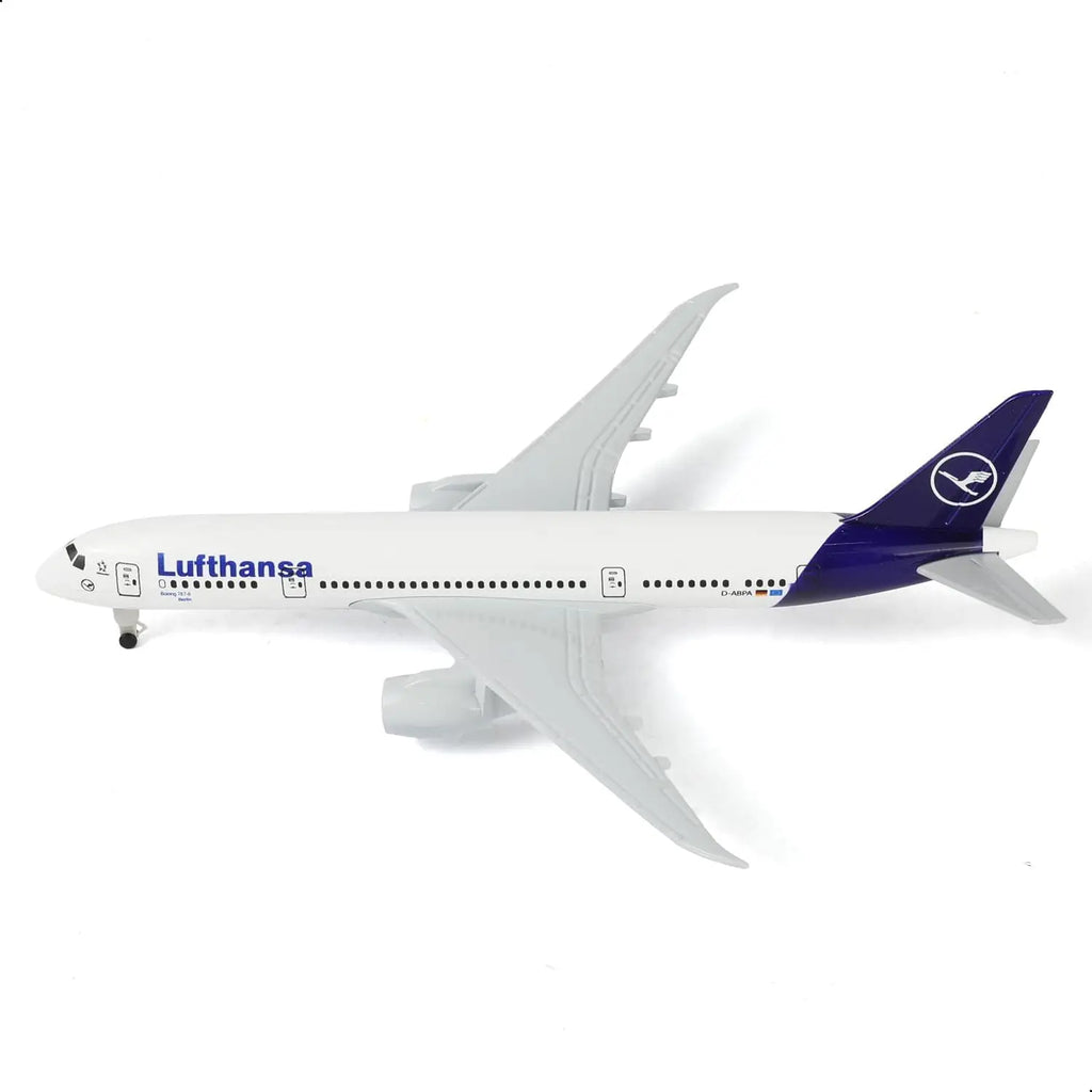 20cm Lufthansa B787 Airplane Model Toy Kit 1/300 Scale Diecast Metal plane Model with Stand for Collection and Display or Gift