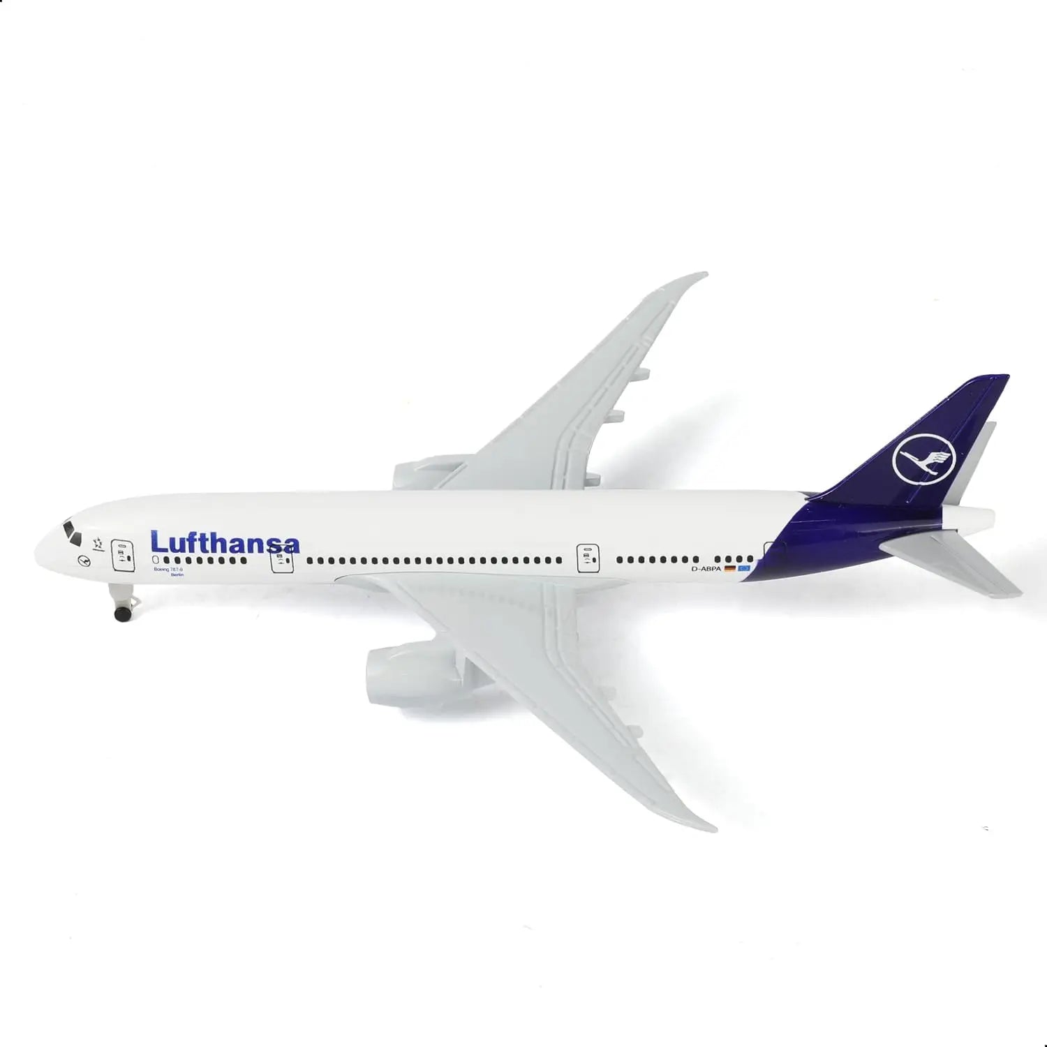 20cm Lufthansa B787 Airplane Model Toy Kit 1/300 Scale Diecast Metal plane Model with Stand for Collection and Display or Gift