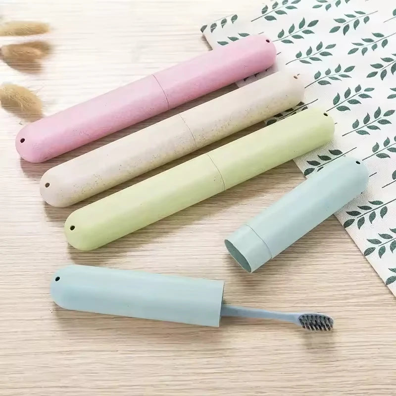 1/4Pcs Portable Travel Toothbrush Holder Plastic Toothbrush Container Protector Cover for Traveling,Camping,Home,School,Business