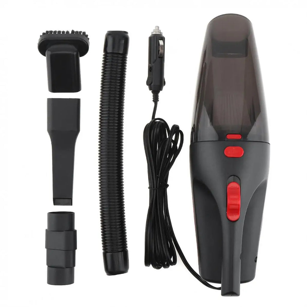 12V 5M 120W Car Vacuum Cleaner Wet Dry Portable Handheld Dual Use Mini Auto Vacuum Cleaner with Washable HEPA Filter LED Light
