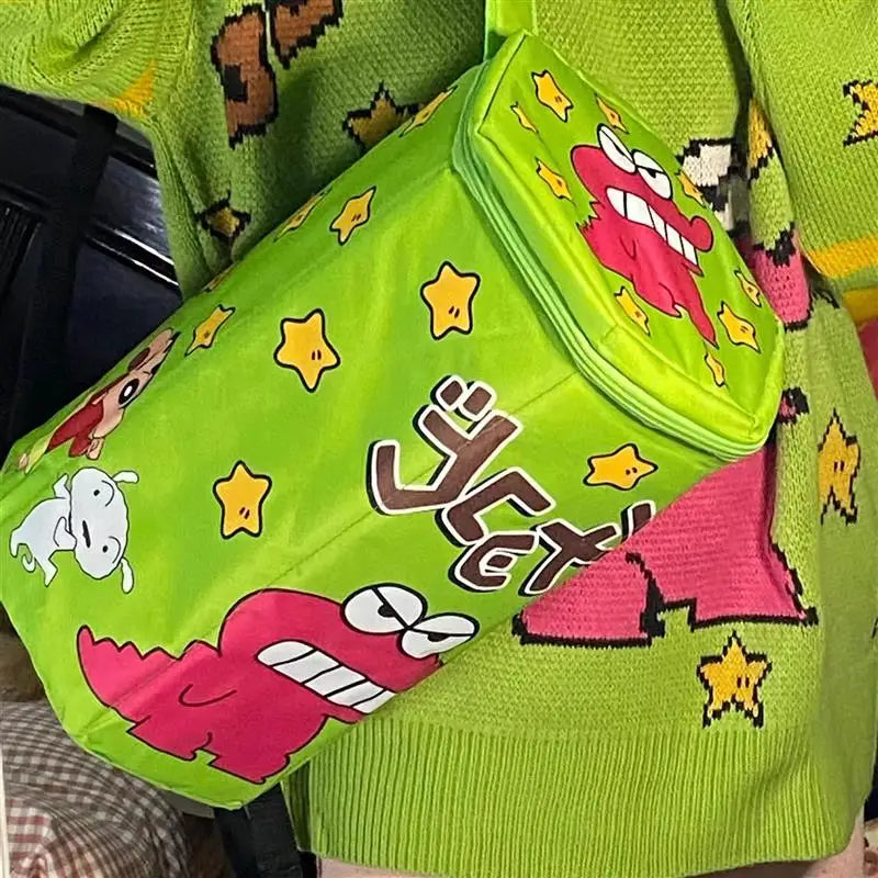 Cartoon  Backpack Sport Travel Bag Cute Biscuit Box Zipper School Bag Badminton Rackets Storage Bag Package Gift