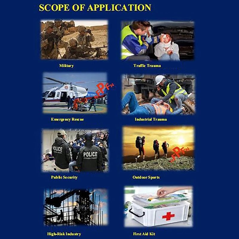 New Kaolin Gauze  Hemostatic  Emergency Trauma Z-Fold Soluble For Ifak Tactical Military First Aid Kit  Wound Dressing