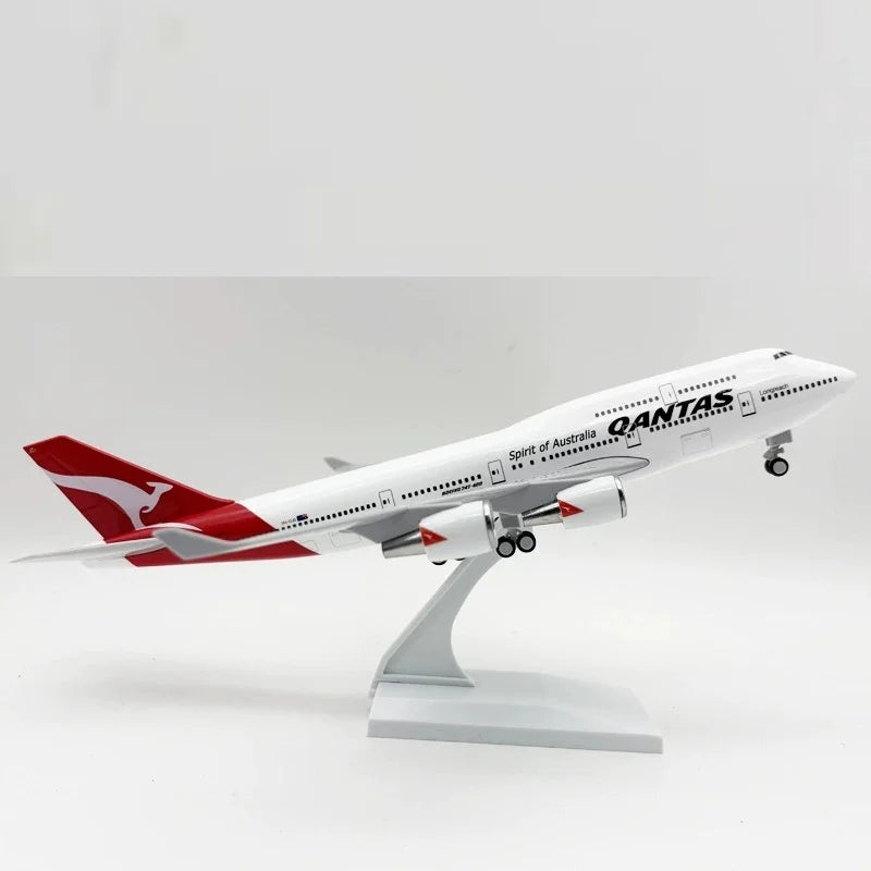 Diecast 1/250 Scale Model B747 Qantas Airlines Aircraft Model Replica 30cm Resin Toys Airplane Kids Aviation Gift W Landing Gear