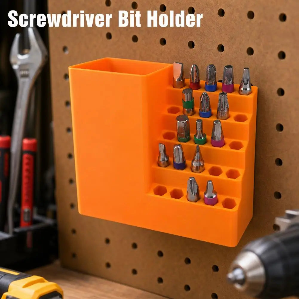 25/50 Hole Hex Screwdriver Bit Storage Box,1/4 Inch Impact Driver Bit Holder Organizer, Durable Tool Box for DIY & Workshop