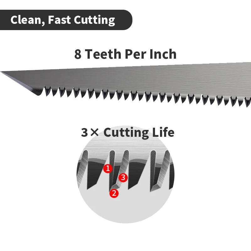 6 Inch Folding Drywall Saw Steel Blade Manual Jab Hand Saw Portable Folding Design for DIY Projects Cutting Drywall
