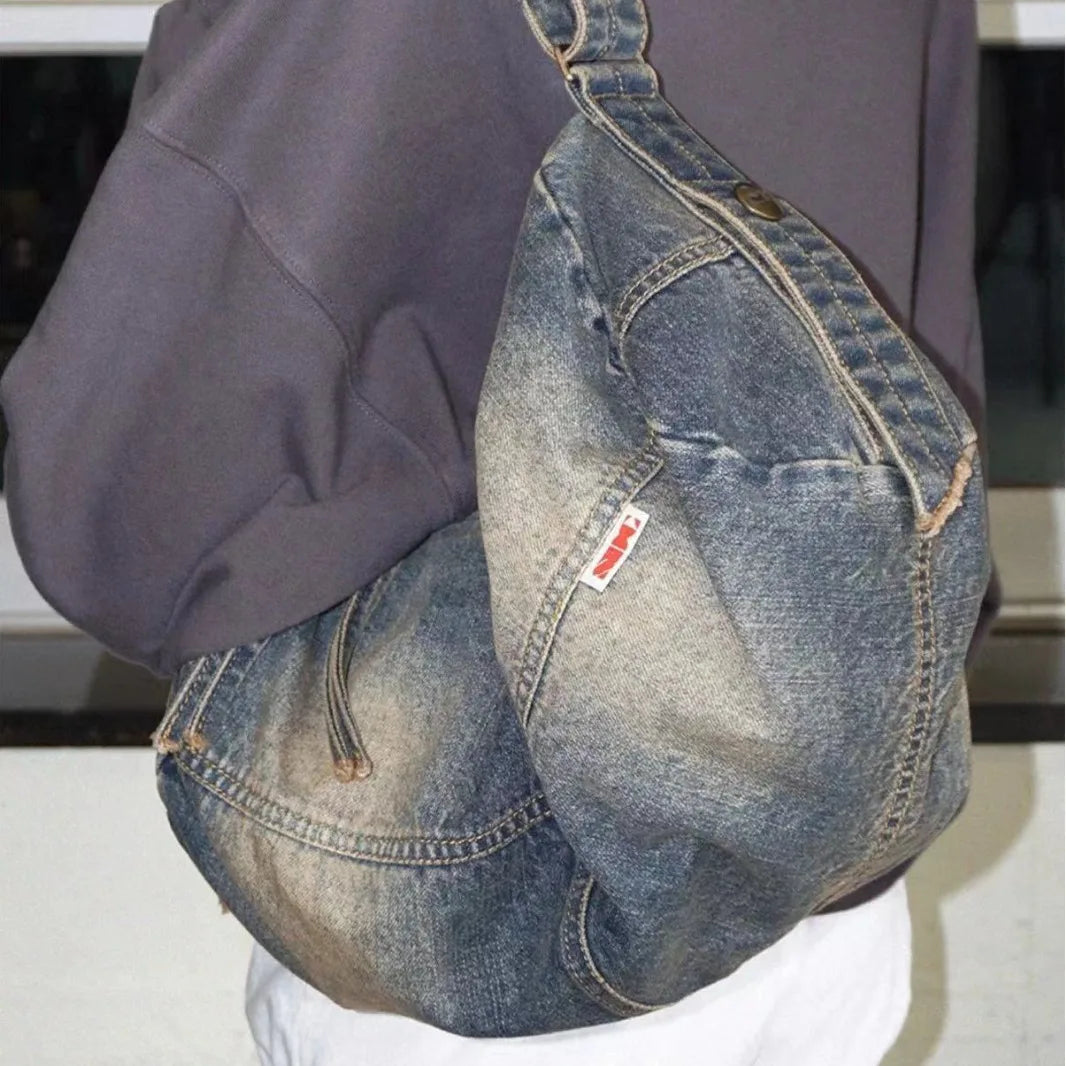 Washed Denim Shoulder Bag Women Handbags Large Capacity Shopping Bag Big female Crossbody Bags Soft Jeans Casual Totes Underarm