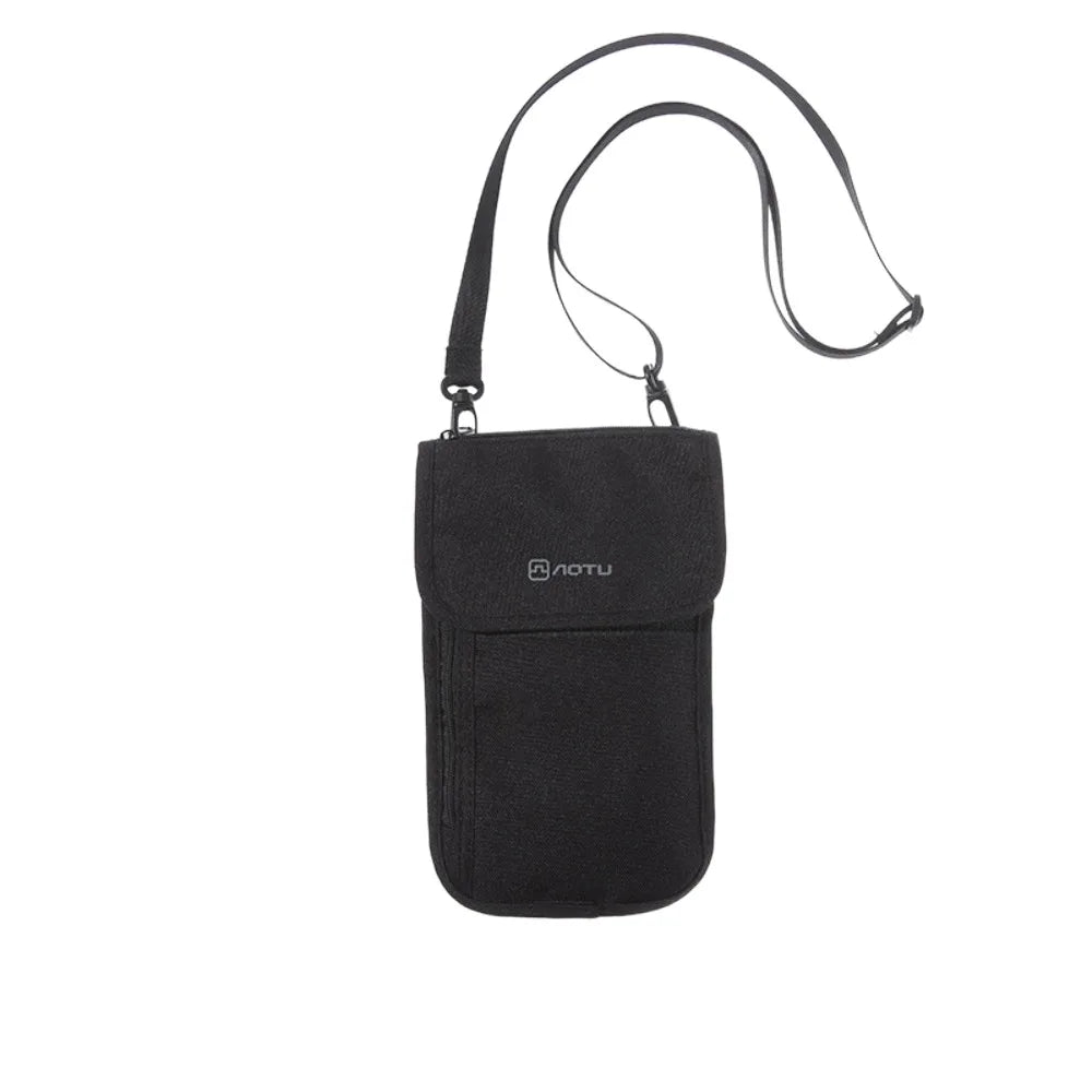 Travel Accessories Travel Wallet Khaki Black Ticket Holder Travel Neck Pouch Zipper Passport Protective Cover Passport Wallet