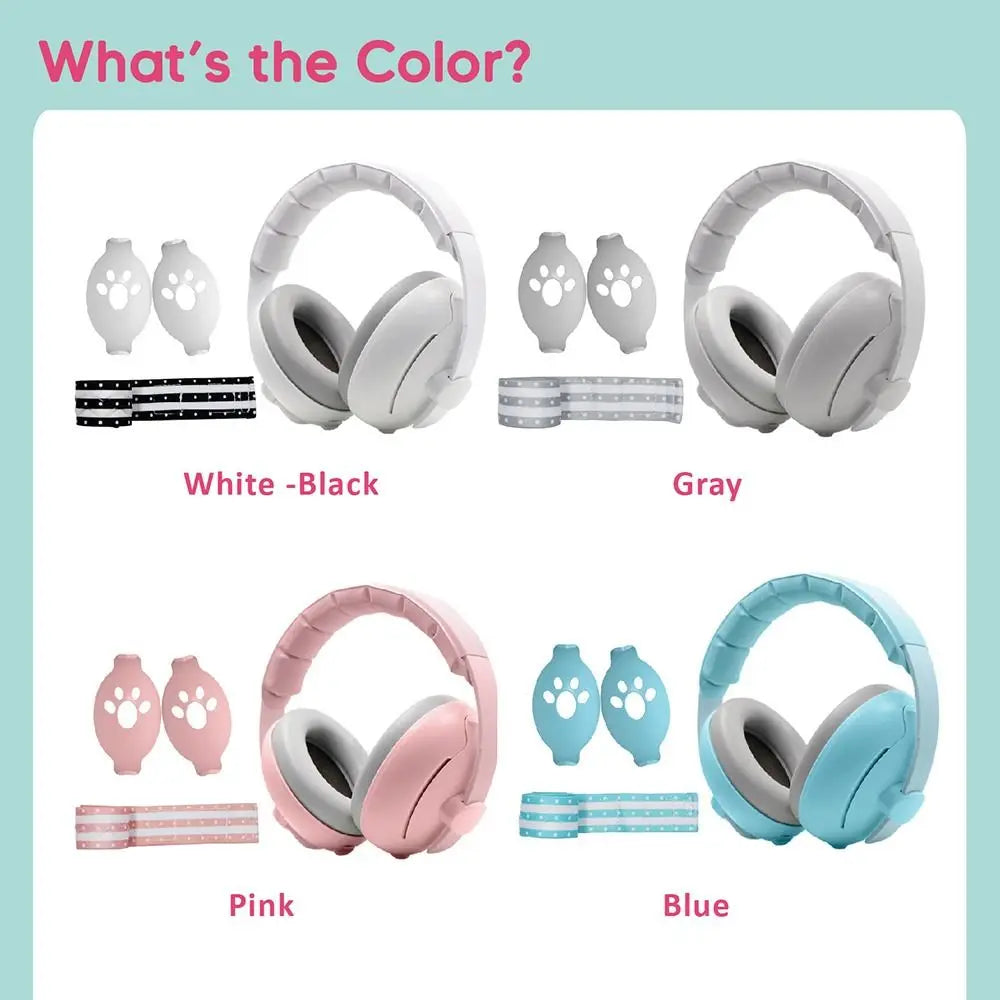 Convertible Design 2-in-1 Baby Ear Muffs Comfortable Noise-proof Toddler Noise Reduction Earmuffs Sleep Improvement