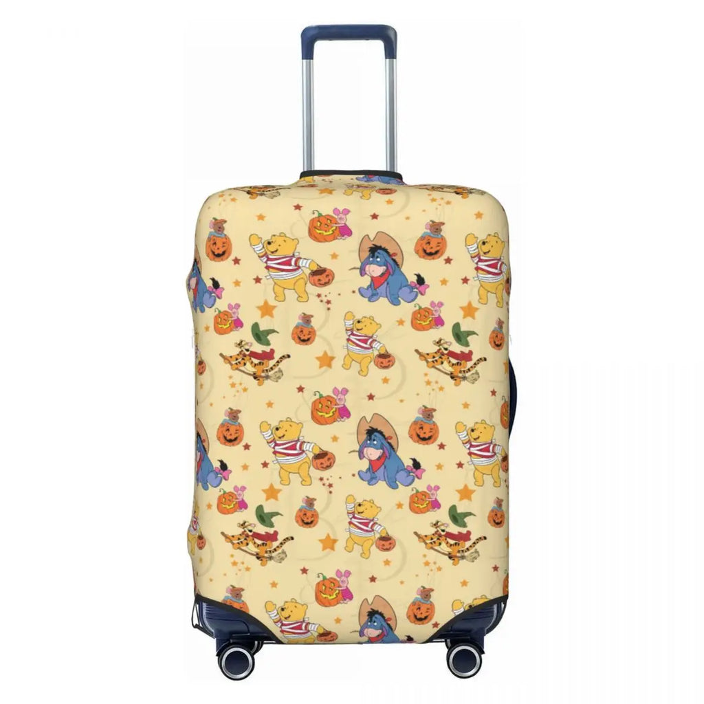Custom My Friends Cartoon T-Tigger Pooh Luggage Cover Elastic Cartoon Travel Suitcase Protective Covers Suit For 18-32 inch
