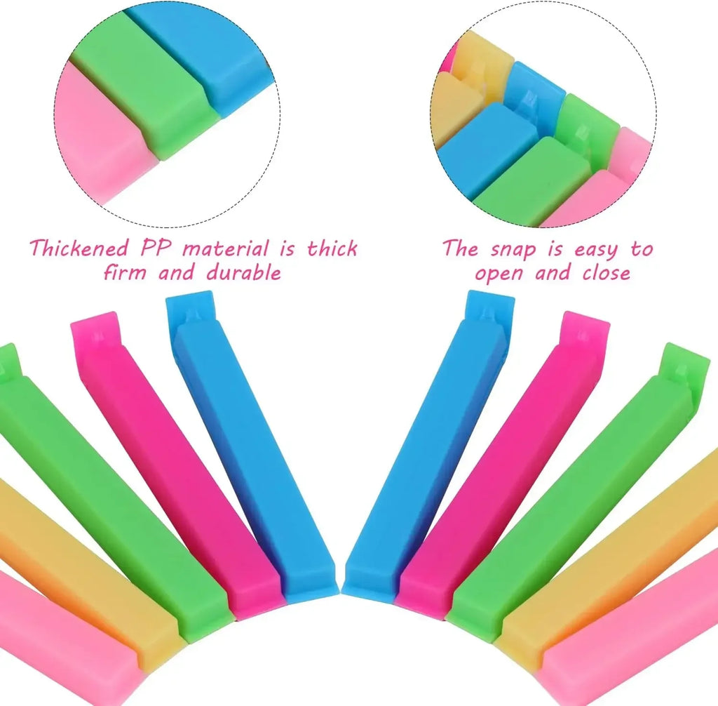 20/5PCS Portable Kitchen Storage Food Snack Seal Sealing Bag Clips Sealer Clamp Plastic Tool Kitchen Accessories Food Bag Clips