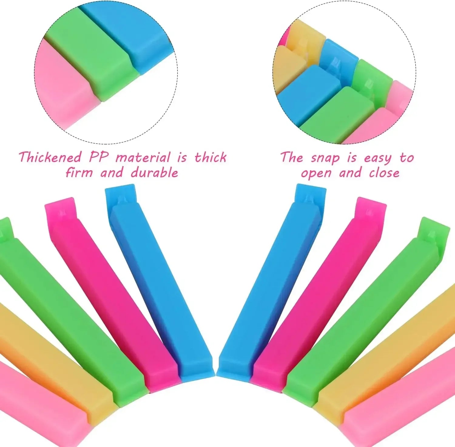 20/5PCS Portable Kitchen Storage Food Snack Seal Sealing Bag Clips Sealer Clamp Plastic Tool Kitchen Accessories Food Bag Clips