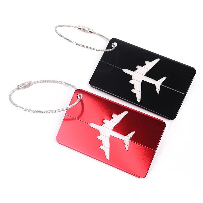 New Fashion Luggage Tags Aluminium Alloy Women Men Travel Luggage Suitcase Straps Baggage Name Label Holder Travel Accessories