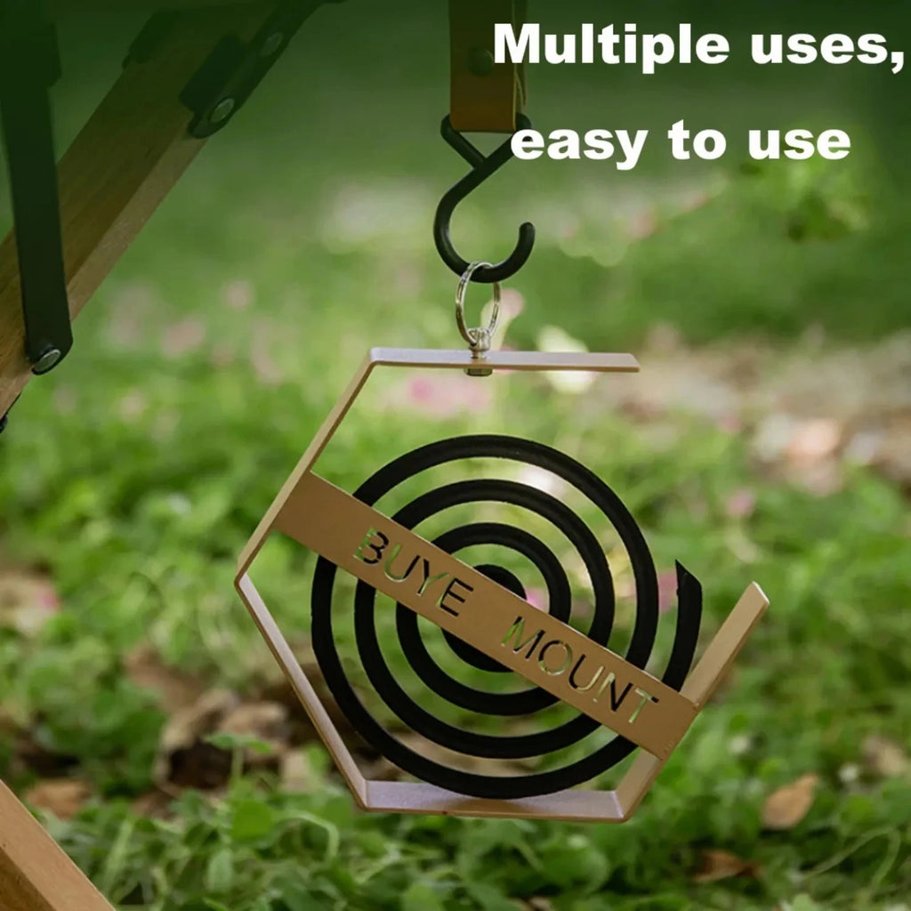 Outdoor Hanging Mosquito Coil Holder Black Camping Supplies Hiking Tourist Mosquito Coil Tray Essential Camping Tool