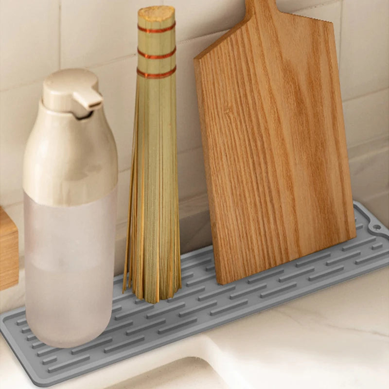1PCS Silicone Drip Protection Pads,Household Non-Slip Drainage Mat for Kitchen Countertop,Durable Easy Clean Drying Dish Cup Mat