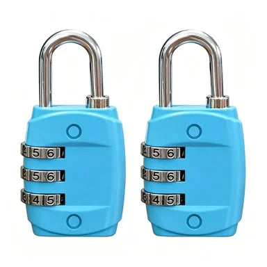 Mini Zinc Alloy 3-Digit Combination Padlock in Multi Colors, Security Password Lock for Luggage Suitcase Backpack Drawer Cabinet