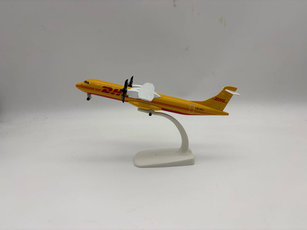 20CM DHL ATR Airplane Model Replica Alloy Material Miniature Planes Diecast with Stand Wheel Authentic Collectible Gift