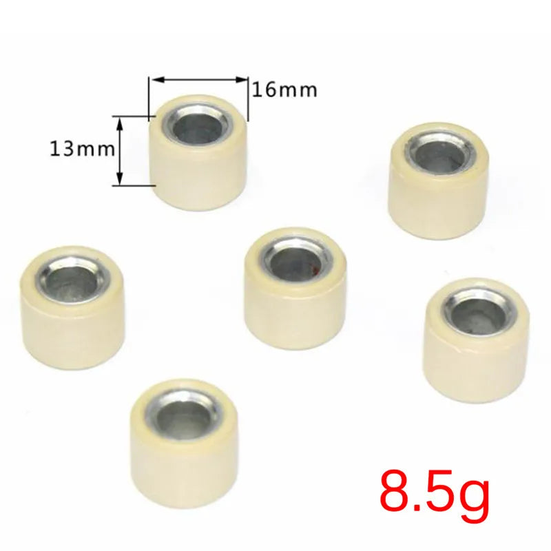 Hot! 6Pcs GY6 50 80cc Driving Wheel Variator Roller Modified Scooter Engine Parts