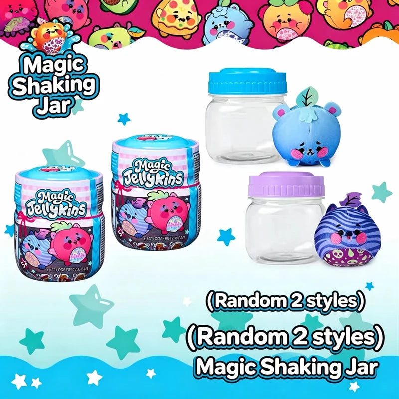 HOTMagic jellykins plush. put water in the container, shake and discover your new stuffed animal (spin master )stress relief toy
