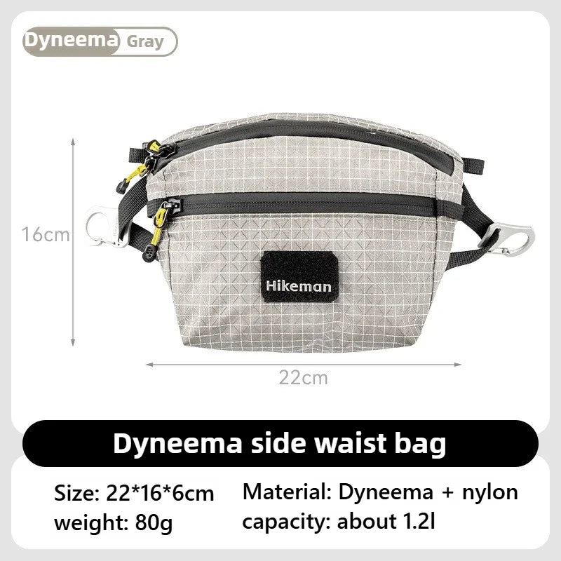 Outdoor Chest Bag UHMWPE 1.2L Large Capacity Waterproof Adjustable Lightultra Bag for Camping Hiking Cycling Running Fishing