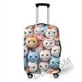 18-30 Inches Kawaii Cartoon Bear Rabbit Mouse Penguin Pattern Luggage Cover Cute Kitten Trolley Case Protective Suitcase Cover
