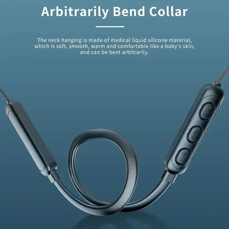 Wireless Bluetooth 5.3 Neck-Hanging Type Stereo Bluetooth Earphones With Mic Bluetooth Headset NeckHanging Bluetooth Headphone