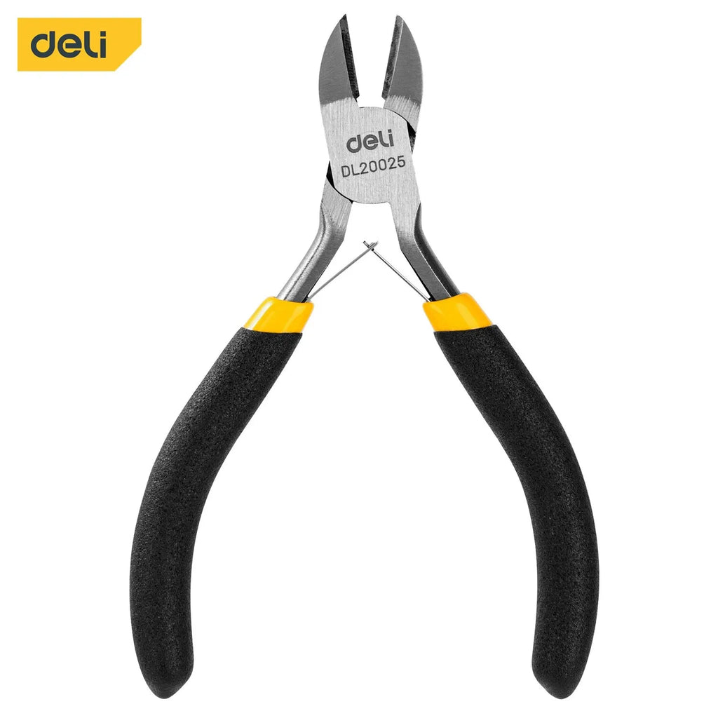 DeLi 4.5 Inches Universal Wire Cutter Mini Diagonal Pliers Multifunctional Hardware Hand Tools Electrician