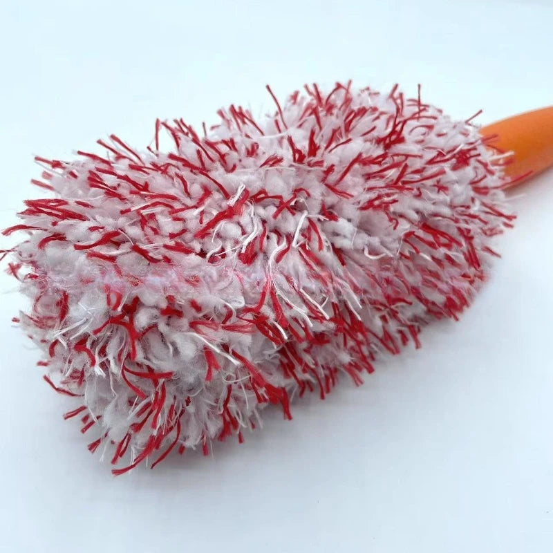 Car Wheel Tire Rim Cleaning Brush Portable Plush Car Wheel Hub Brush Washing Tool Car Detailing Care Dust Removal Brush