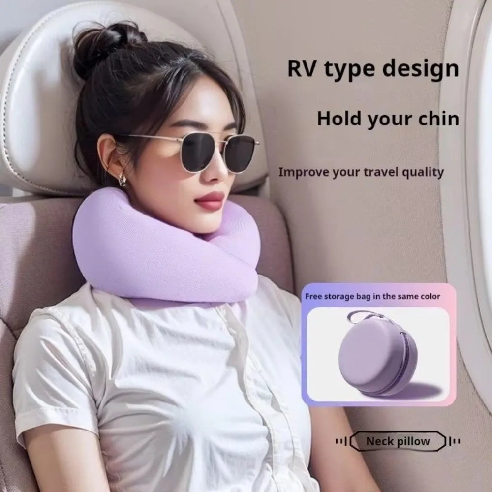 Slow Rebound U-Shaped Neck Pillow Neck Support Memory Foam Memory Foam Pillow Adjustable Washable Sleep Nap Pillows Noon Break