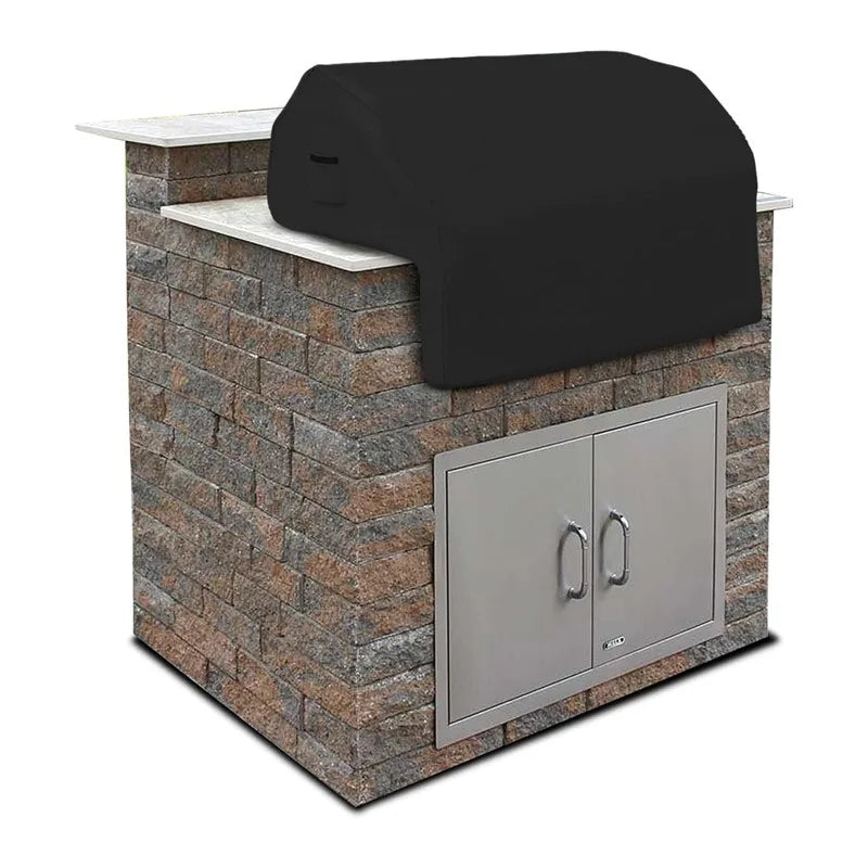 Outdoor BBQ Grill Cover with Built-in Rack Oxford Waterproof Sunproof for Patio