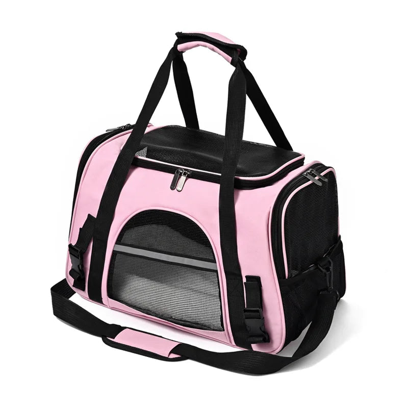 Breathable Pet Carrier Bag, Portable Foldable Travel Handbag for Small Cat Dog Outdoor