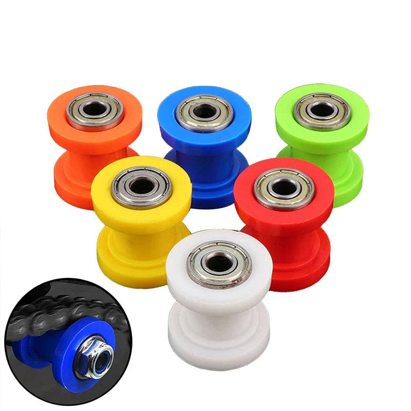 8mm/10mm Motorcycle Drive Chain Roller Pulley Tensioner Wheel Guide For SSR XR125 CRF50 KLX110 Pit Dirt Bike Mini Bike ATV Parts