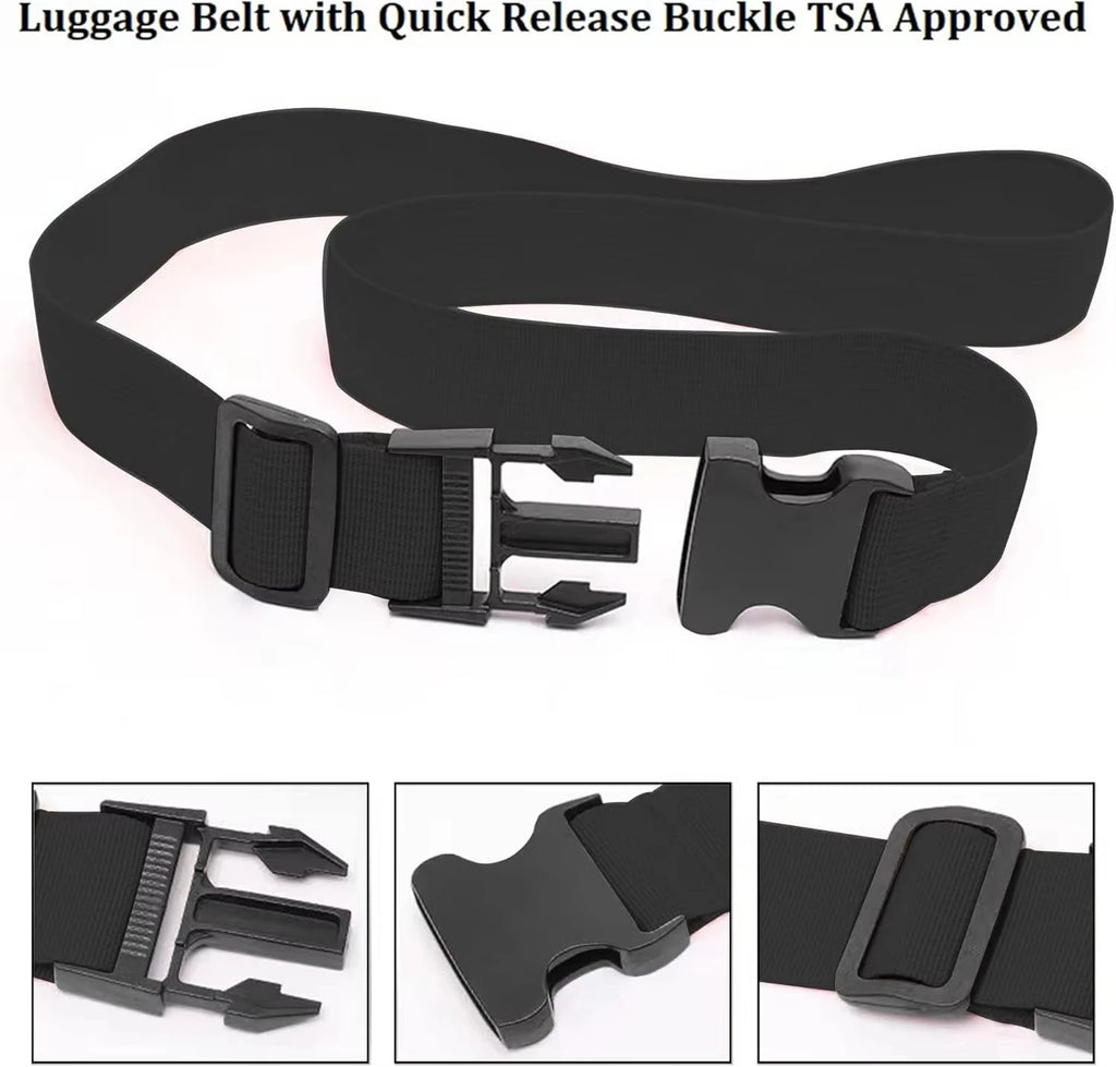 2 Pack Bright Color Adjustable Luggage Straps Suitcase Belts Travel Accessories for Suitcase Bag