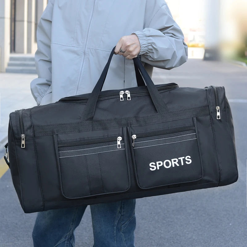 Men's Foldable Travel Bag, Sports Travel Bag, Moving Bag, Cross-Body Storage Luggage Bag