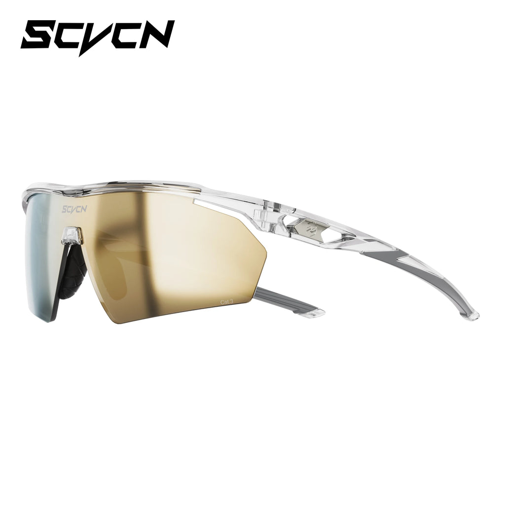Scvcn Photochromic Hiking Sunglasses UV400 Outdoor Sports Trendy Design Cycling Running Baseball Glasses Lightweight Eyewear