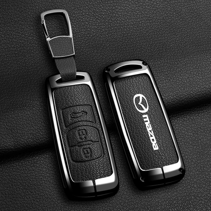 Zinc Alloy Car Key Holder for Mazda Axela Atenza 3 2 6 CX3 CX5 CX30 CX8 CX9 MX5 RX7 RX8 SKYACTIV Remote Protector Car Key Cover