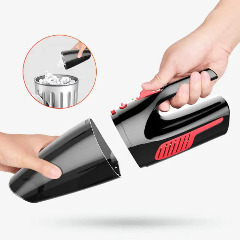 12V 5M 120W Car Vacuum Cleaner Wet Dry Portable Handheld Dual Use Mini Auto Vacuum Cleaner with Washable HEPA Filter LED Light
