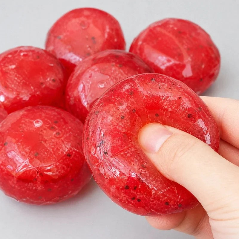 Squishy Handmade Watermelon Slush Toy Soft, Slow-Rebound Stress Relief Squeezy Toy Realistic Fruit Model Adult Gift