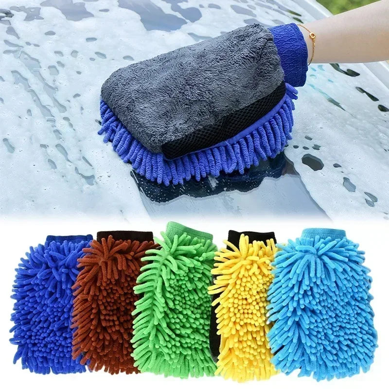 1/5PCS Car Wash Glove Coral Mitt Soft Anti-scratch for Car Wash Multifunction Thick Cleaning Glove Car Wax Detailing Brush