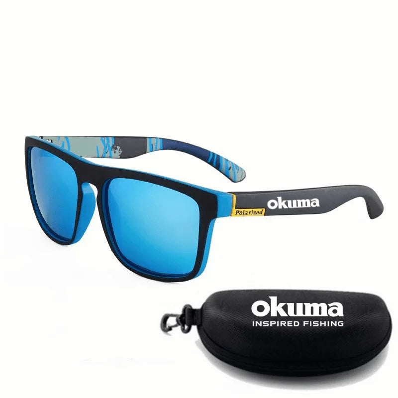 New 6 color okuma fishing glasses men women polarized cycling glasses outdoor driving and hiking anti glare UV400 sunglasses