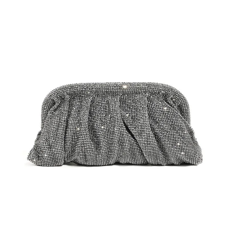 XMESSUN New Diamonds Evening Clutch Bag for Women,Fashion Designer Wedding Party Pouch Bag Lady Chain Shoulder Crossbody Bag
