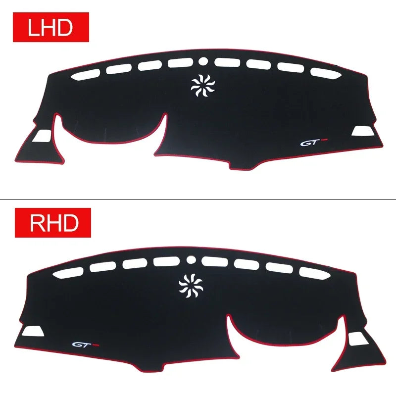For Peugeot 3008 5008 GT 2016~2025 Hybrid Car Center Console Dashboard Sunshade Anti-UV Carpet Non-slip Mat Interior Accessories