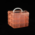 Storage Box  3 Layers 18 Compartments Plastic Clear Organizer Multifunction Empty Box Sewing Tools Jewelry Container