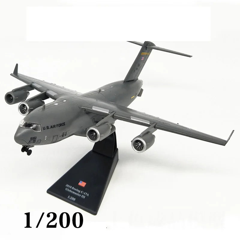 New 1:200 Model U.S. American Navy Army C-17 Globemaster Transport Aircraft Airplane Fighter Collection Display Toys Gifts