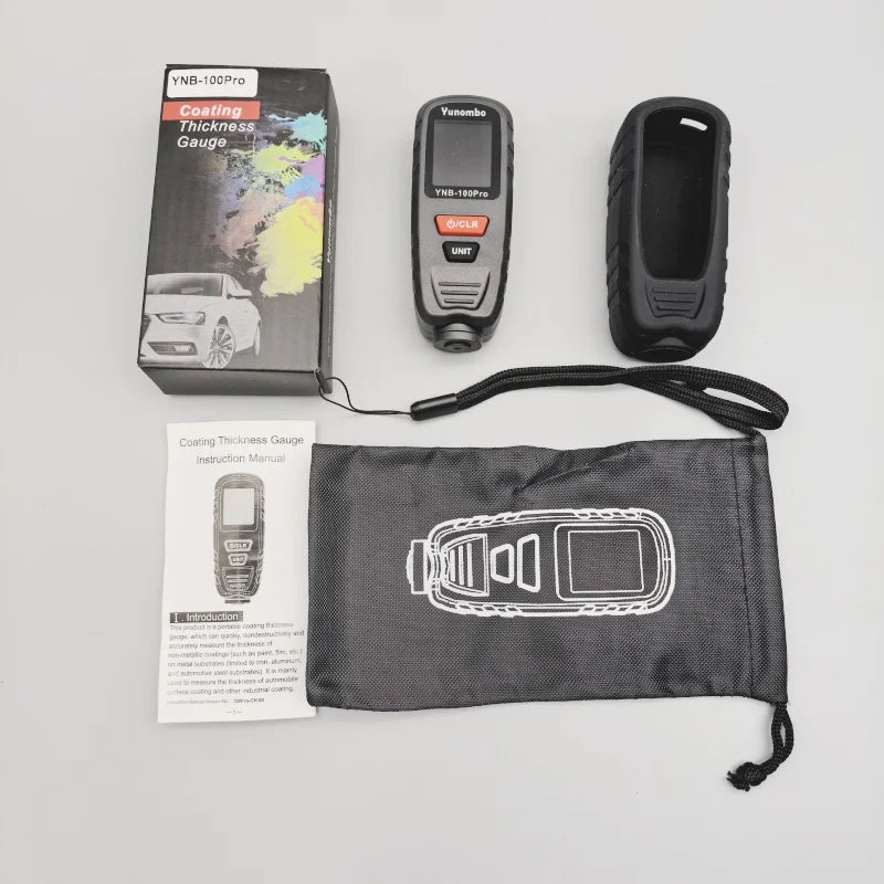 Yunombo New Release YNB-100Pro Fe NFe Fe+Zn Mini Film Thickness Meter Coating Thickness Gauge Car Paint Thickness Tester