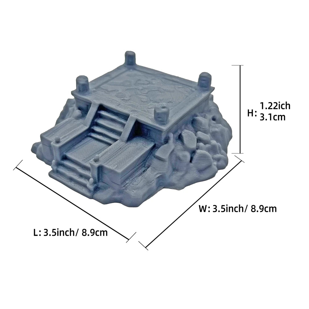 3D Printed Terrain Battlefield Platform With Stairs for Dnd/RPG Tabletop Wargaming Terrain Scenery